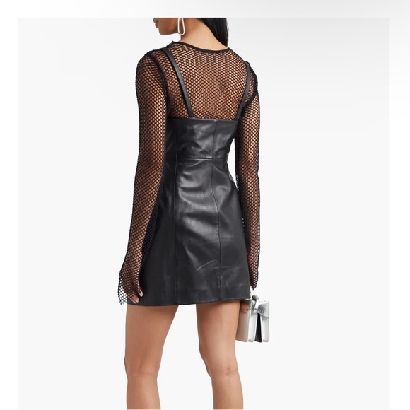 NWT Muubaa London leather mini dress. Convertible dress with removable straps. - Picture 3 of 9